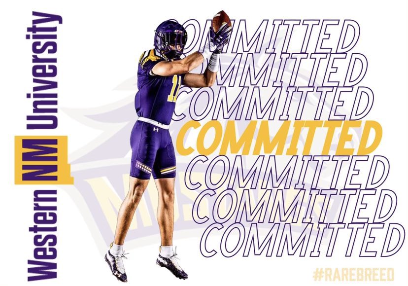 Dom_Digian's tweet photo. Excited to announce my commitment to Western New Mexico University! I would like to thank everyone who helped and supported me through this process, especially my family and coaches. Excited to be a Mustang!🟣🟡@CoachNewcombe @coachb_blevins5 @CodyTCameron https://t.co/m3OeyMrYYu