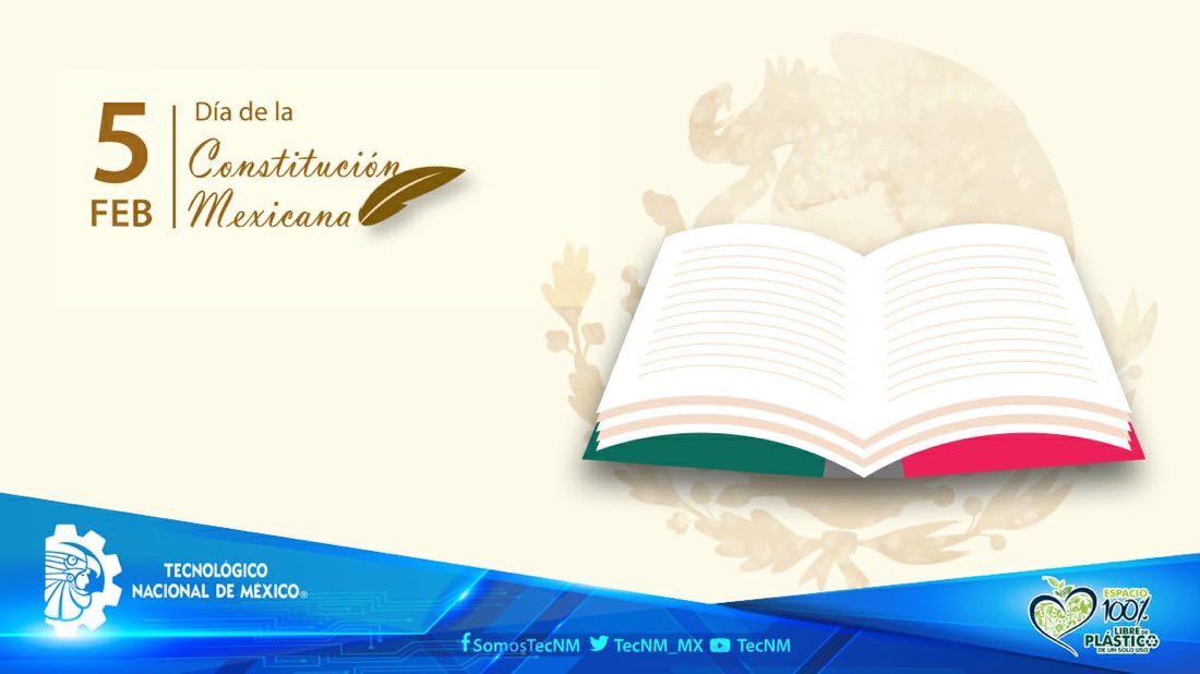#5deFebrero
Hoy conmemoramos el 104 Aniversario de la #ConstituciónMexicana, nuestra #CartaMagna que desde 1917 establece las garantías y obligaciones de las y los mexicanos.