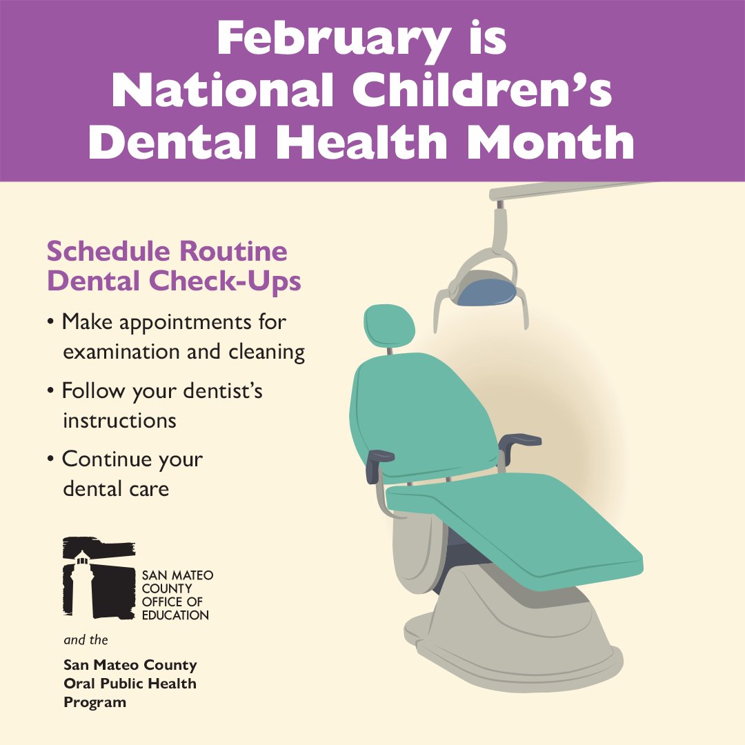 From our friends in San Mateo County!  Happy Children's Dental Health Month! #ProKidCA