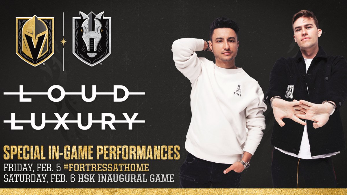 GoldenKnights's tweet image. REMINDER: We have exclusive in-game performances from @LoudLuxury coming your way on #FortressAtHome tonight!!!!

Tune in on Facebook, YouTube &amp;amp; Twitch for the jams 🤙