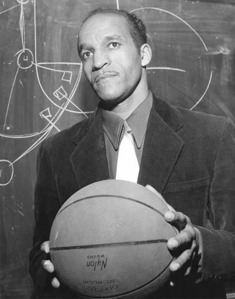 Special weekend as college hoops honors  @hoophall coaching legend, John McLendon. A KU grad & pupil of Dr. Naismith, he later coached North Carolina Central U, where he revolutionized offensive basketball. It was there the “Secret Game” vs. white Duke Med students took place. 1)