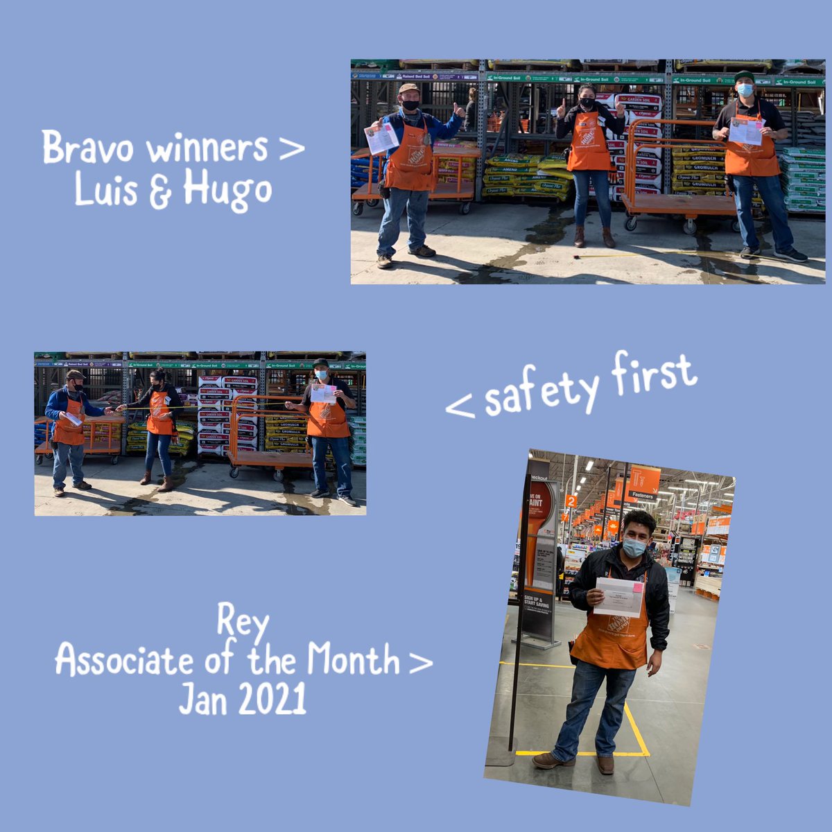 Kerri Xayavong (@kerrixayavong) on Twitter photo A beautiful day to show some appreciation! Amazing job Rey, associate of the Month. Congratulations Hugo and Luis, Bravo Winners!!!!ππ last but not least, safety first ππ». <a href="/JRuhga/">Justin Ruhga</a> @santana559345 <a href="/HDJamesEaves/">James Eaves</a> A beautiful day to show some appreciation! Amazing job Rey, associate of the Month. Congratulations Hugo and Luis, Bravo Winners!!!!ππ last but not least, safety first ππ». <a href="/JRuhga/">Justin Ruhga</a> @santana559345 <a href="/HDJamesEaves/">James Eaves</a>