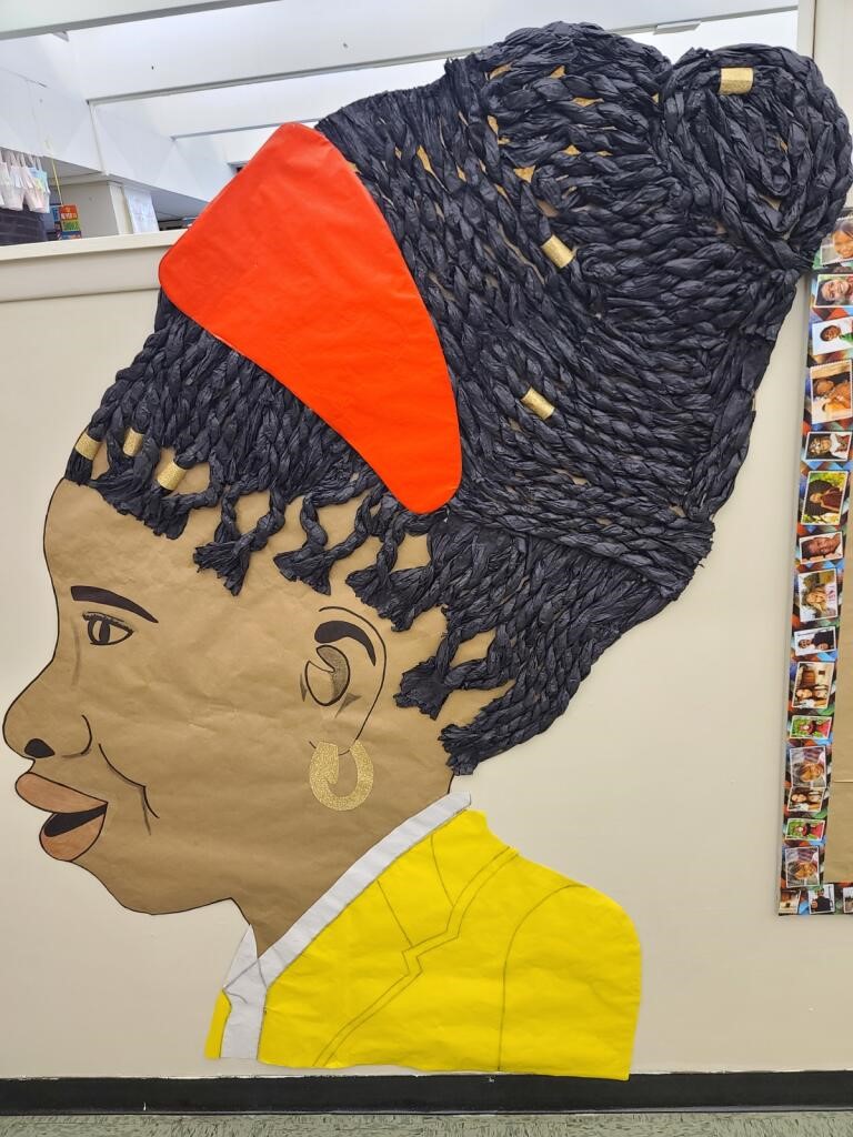 PDecoLibrary's tweet image. My masterpiece for Black History Month Poet Laureate Amanda Gorman.