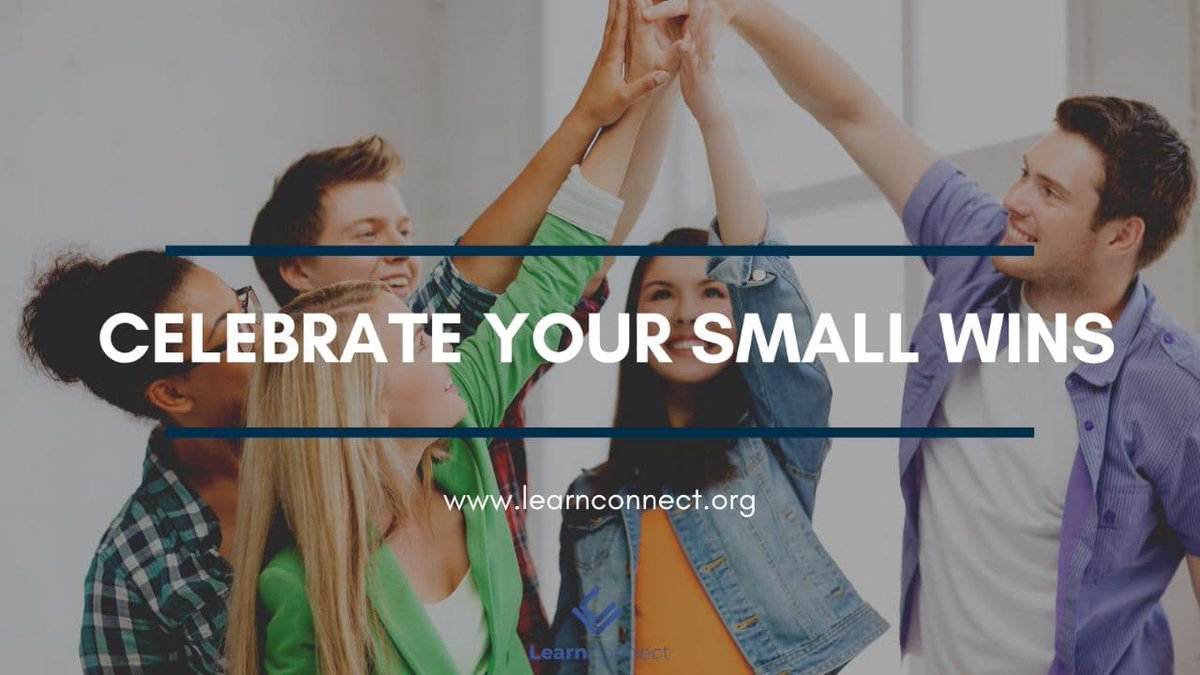 LearnConnect2's tweet image. When you think of your BIG goal, sometimes you start feeling overwhelmed. Why❓ 
Because big #goals don’t get achieved right away. Instead, you need to create mini-goals to help excite you along the way.Celebrating your small wins will help you stay motivated through your journey