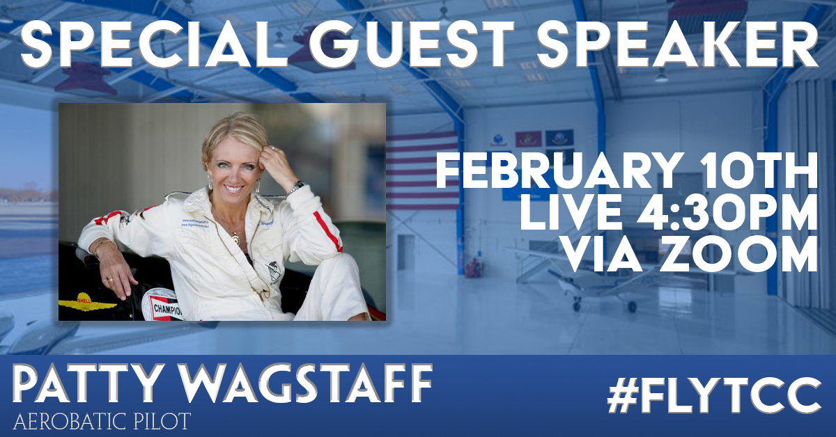 tccaviationclub's tweet photo. This Wednesday (2/10) the TCC Aviation Club will be hosting aerobatic pilot, Patty Wagstaff, at our virtual meeting. All TCC enrolled students are welcome. Link in our bio. #tulsa #brokenarrow #jenks #owasso #TCC #flytcc #avgeek #womeninaviation #aerospace #tulsacc https://t.co/o5QH7ZzvVA