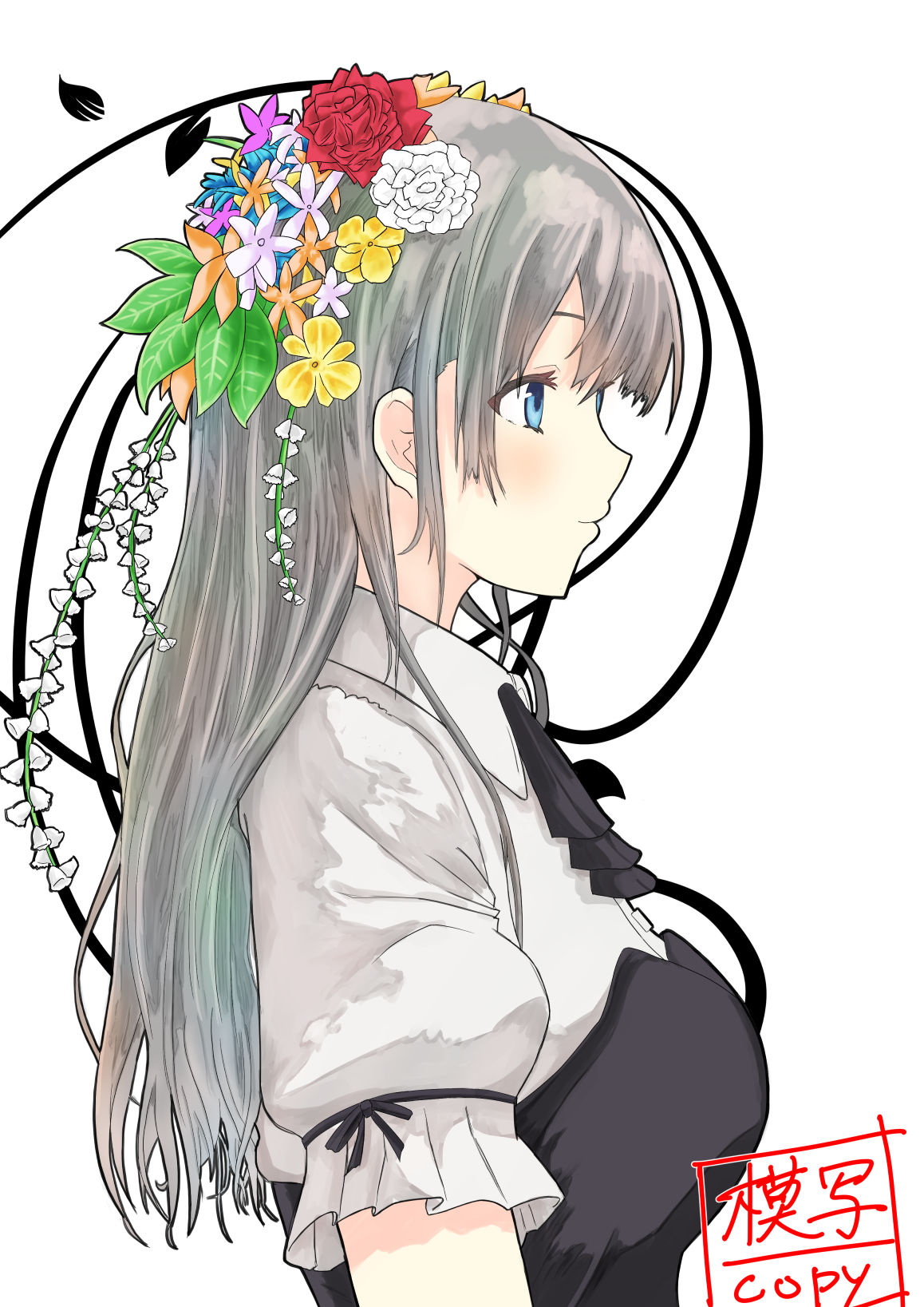 Masaki S Works 太鼓の達人 Integral 作詞 模写 横顔 横顔描けないなと思って練習 樋渡りんさん T Co 6aenabxobl のイラストを模写 花飾り難しい 今回も良い勉強になりなりました イラスト 模写 横顔 女の子イラスト