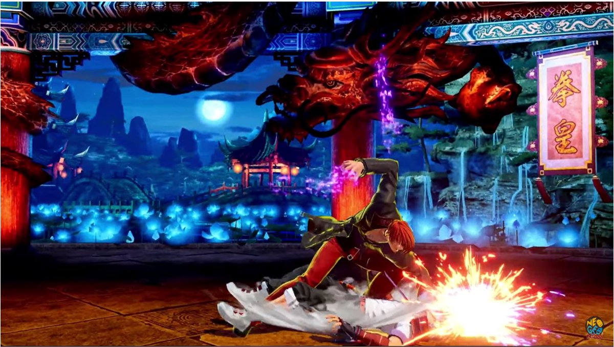 The combo continued with an OTG with the EX version of Iori's, 212 Shiki: Kototsuki-In, commonly referred to as "Iori's Run Grab", which extended the combo.