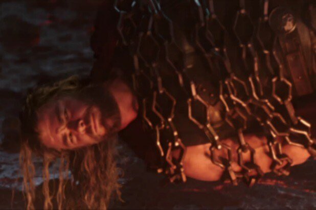 ConorMcGivern's tweet photo. @eavoss The chains holding Thor when he is talking to sutor in ragnarok are hexagon. All connected!! https://t.co/m4a3ZWucSL