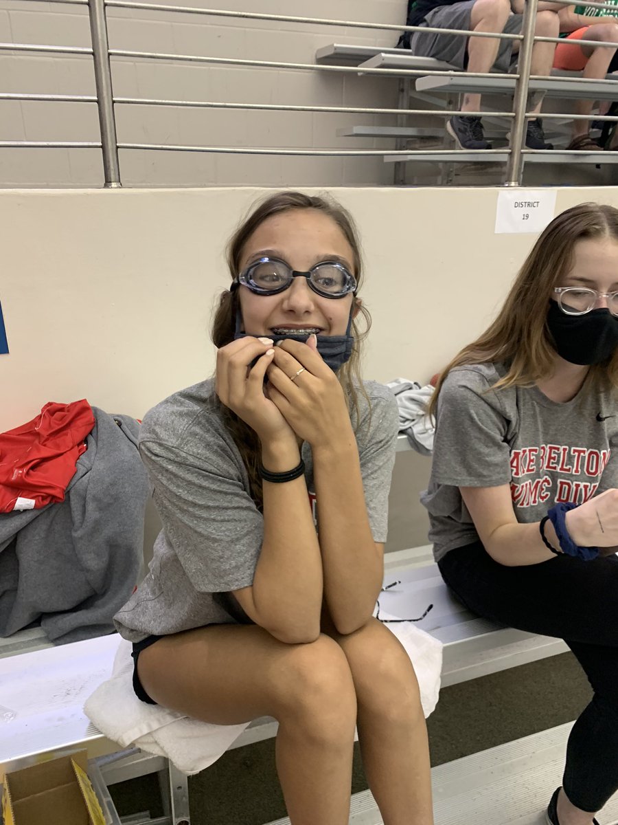 Team manager Skylar Pena is ready to watch some fast swimming!