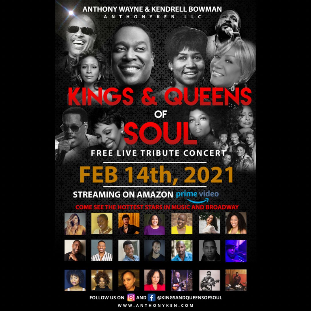 Kings and Queens Of Soul (@kingsnqueens__) on Twitter photo PLS RT! VALENTINE'S DAY - FEBRUARY 14TH! <a href="/kingsnqueens__/">Kings and Queens Of Soul</a> returns for a FREE LIVE STREAM on #AMAZONPRIME. STREAM LIVE!! GO TO ANTHONYKEN.com PLS RT! VALENTINE'S DAY - FEBRUARY 14TH! <a href="/kingsnqueens__/">Kings and Queens Of Soul</a> returns for a FREE LIVE STREAM on #AMAZONPRIME. STREAM LIVE!! GO TO ANTHONYKEN.com