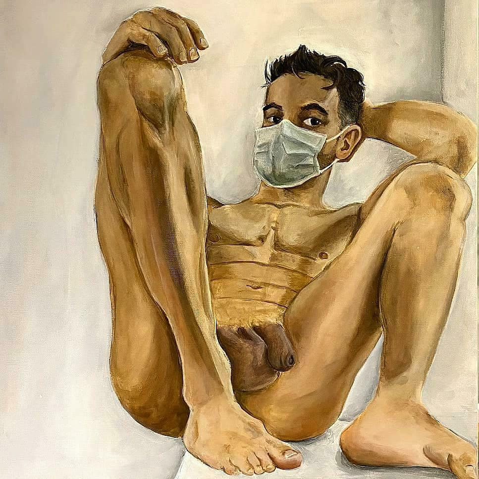 ExhibMax's tweet photo. An important part of your wardrobe. Absolutely amazing performance on a current topic from @michaelmooreartist 😍

Michael, thank you for your Art 😘

Artist: @MichaelMooreArt
Model: @ExhibMax
...
#gayquarantine #queerantine #gaysafe #gayofinstagram #gaylifestyle https://t.co/0yCxxWIvsa
