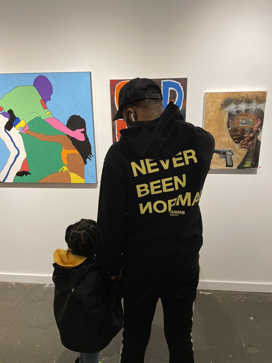 Crenius_'s tweet photo. Tonight was truly amazing! Thank you to everyone that was able to attend opening night of “Domestic Warfare.” Thank you for being safe. Special thanks to @thewellartgallery 💡#crenius https://t.co/3ZIGO3N4ki