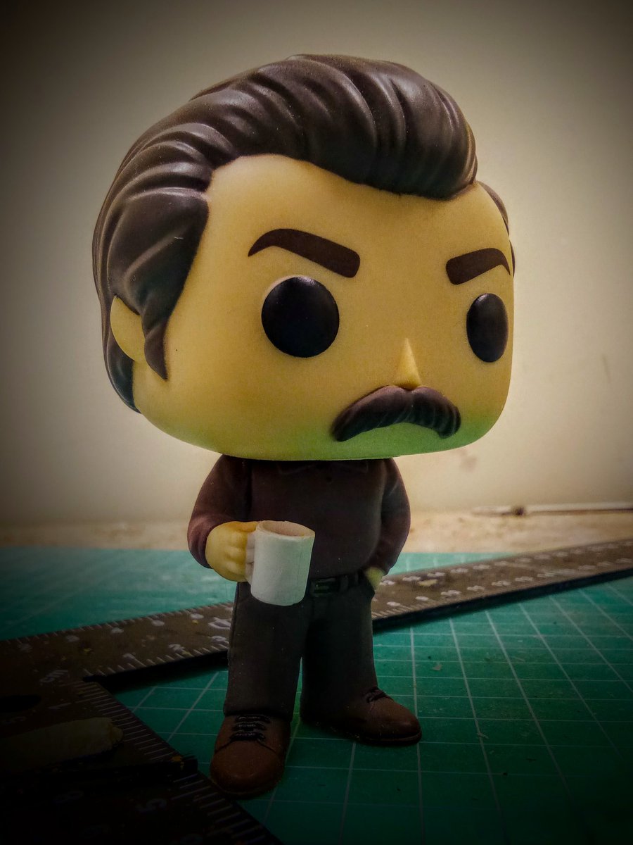 luthiersam's tweet photo. The patron saint of woodworkers keeps a watchful eye over my workshop. #btlx #btlxguitars #ronswanson https://t.co/y7DPEFKDfP