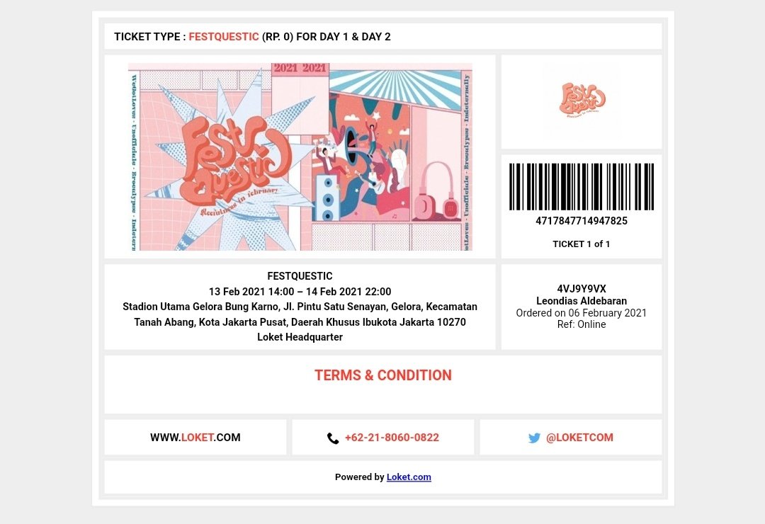 sumngyoon's tweet photo. @FESTQUESTICKET I want to buy 1 "FESTQUESTIC: Gleefulness in February" ticket please!

⠀⠀       ⠀⠀       DANA

6 Feb 2021 • 10.40

✅ Transaction Success! 
Send Money Rp. 2.000.000
to FESTQUESTIC

Amount ⠀⠀        ⠀⠀     (1)
Total Payment ⠀⠀        Rp. 2.000.000 https://t.co/FfzP7e3xUa