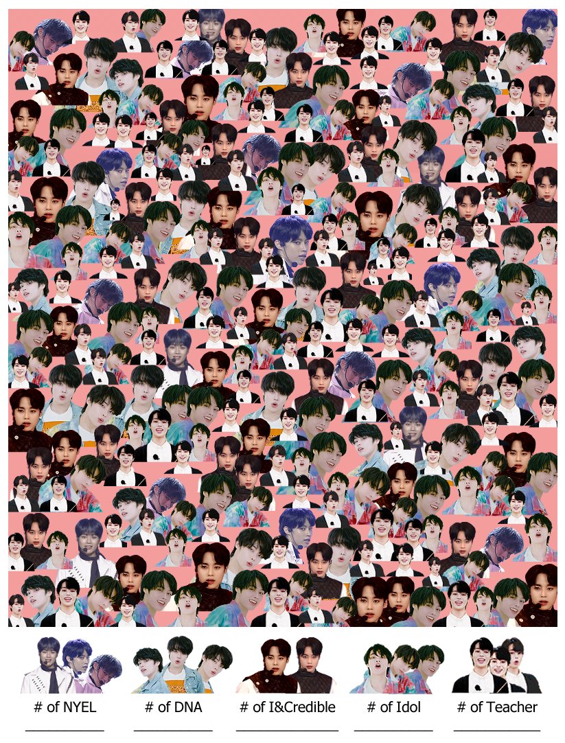 HanbinTrends's tweet photo. [19 Dates With Hannies]
D6- "Looking For Love" 

Count the number of Hanbins of each type in the picture. Write in the number at the bottom and tag a friend~

Cùng đếm xem có bao nhiêu Hanbin nhé!

Use the # below⬇️
#19Dates_D6 #HANBIN_BELIFT #19DatesWithHannies @HANBIN_twt_ https://t.co/EMVNaWZ5Un