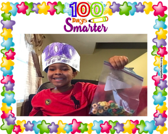MrsECrews's tweet photo. We were all smiles for the 100th Day of School! @WhiteKnollElem #K5Shiningstars #LOOLA #100DaysSmarter https://t.co/FIHJp5a2Ef