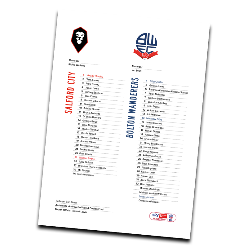 SalfordCityFC's tweet photo. PROGRAMME 📖

Issue 17 is out now including...

🖊 Gaffer's notes
📜 History from Frankly
🗣 Feature with @missichappell
🔎 Look at @OfficialBWFC

#BWFC | #WeAreSalford 🦁🔴