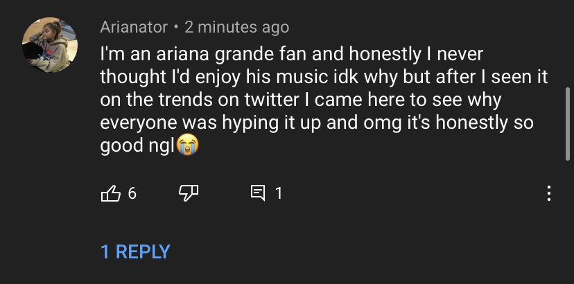 the gp comments under the defenceless lyric video; a thread