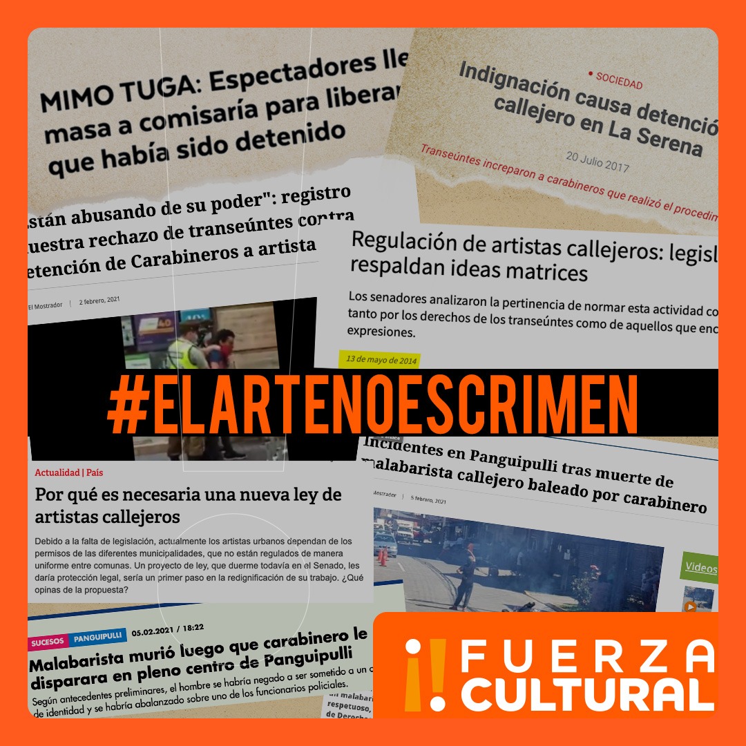 fuerzacultural1's tweet photo. Fuerza Cultural grita fuerte por el asesinato de Francisco. Carabineros arremete de nuevo contra el ciudadano común, no solo humillando o ejerciendo su excesivo poder, sino que MATANDO. Exigimos a las autoridades reestructurar carabineros AHORA!

#elartenoescrimen
#panguipulli https://t.co/5UY5XSjUc1