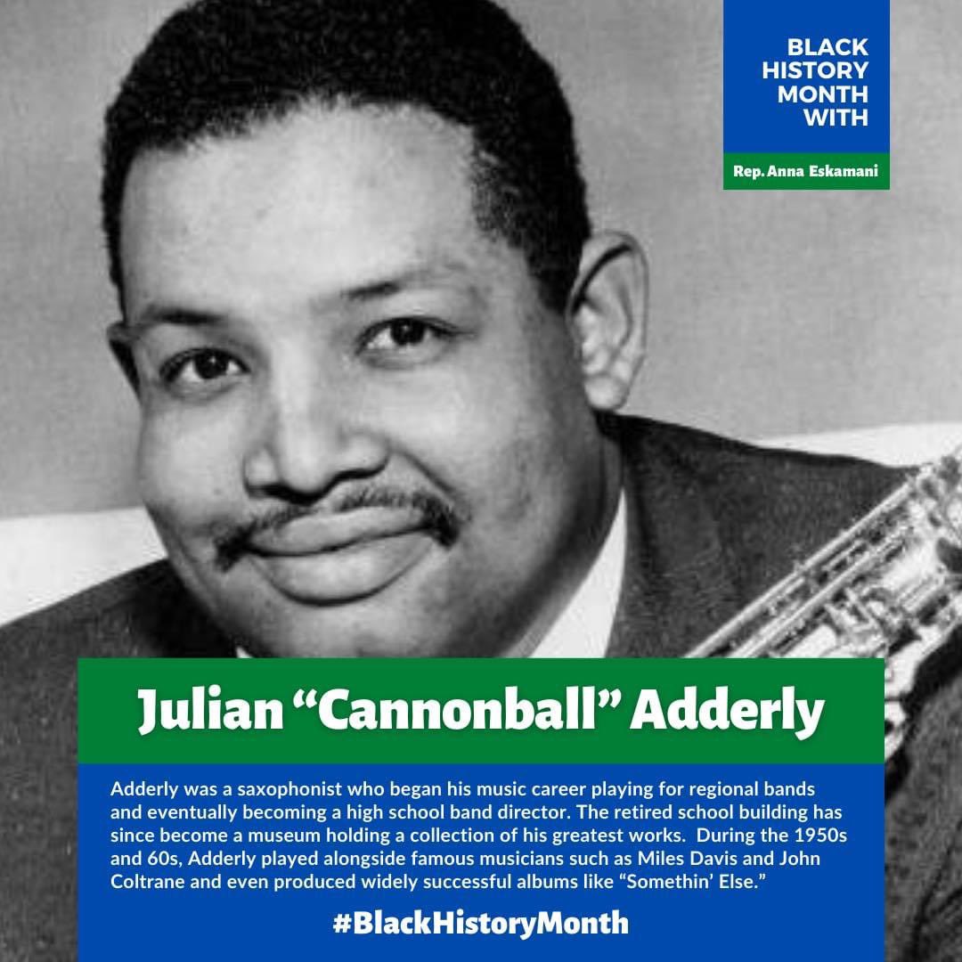 February is  #BlackHistoryMonth  ￼!Meet Julian “Cannonball” Adderly!