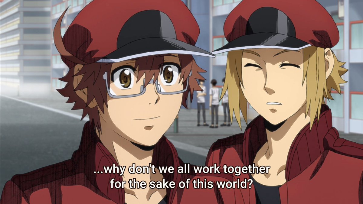 Aiya on X: Hataraku Saibou Black Ep 7 Red Blood Cell won the