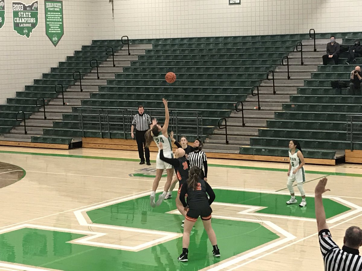 Lady Pacers tip off at Dublin Scioto in OCC Capital Division play tonight!limited fans but big support!!!