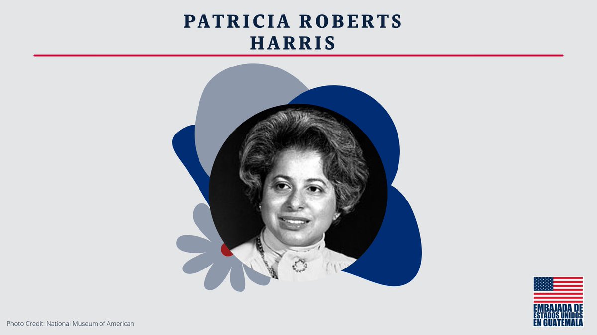 Patricia Roberts Harris hizo historia en 1965 como la primera embajadora afroamericana cuando fue nombrada para @USEmbLuxembourg. Luego se convirtió en la primera mujer afroamericana en ocupar un puesto en el gabinete como Secretaria de @HUDgov. #BHM #DiscoverDiplomacy