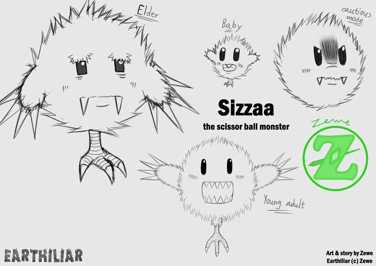 ZeweriVT's tweet photo. New monster design for my Earthiliar story! Sizzaa the scissor ball monster!
#digitalart #originalcharacters #Monsters #Earthiliar https://t.co/NM35V3xrSx
