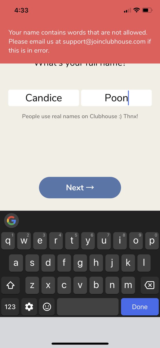 . @joinClubhouse is so inclusive, I can't join cause of my last name 