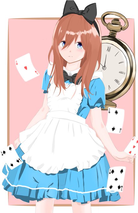 LiNDさんがTwitterに投稿した中野三玖(五等分の花嫁)のイラスト。