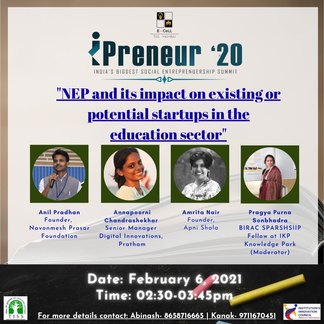 It's been a few months since #NEP2020 was announced. Going ahead, what impact could it have on aspiring or existing #startups in the education? Here it from panelists who are working to bring change in #education #iPreneur20