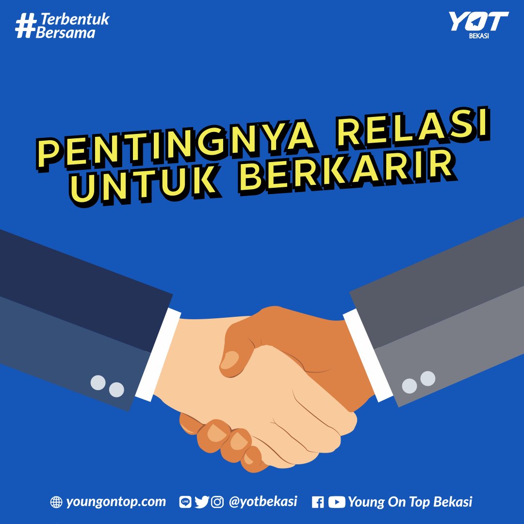 YOTBekasi's tweet image. hai YOTers!🤩

siapa disini yang lagi sibuk merintis karir? tau gak kalo relasi itu berperan penting lho dalam berkarir! 

yuk simak apa aja sih gunanya relasi dalam berkarir💙💙

#karir #kerja #relasi #networking #connection #team