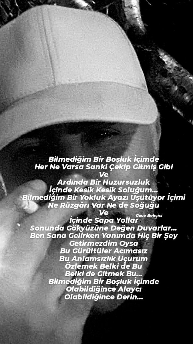 abozcan890's tweet photo. Ben sana gelirken yanımda hiç bir şey getirmezdim oysa
Bu gürültüler acımasız
Bu anlamsızlık uçurum
Özlemek belki de bu
Belki de gitmek bu...
Bilmediğim bir boşluk içimde
Olabildiğince alaycı
Olabildiğince derin... https://t.co/YzfCAxfTJT