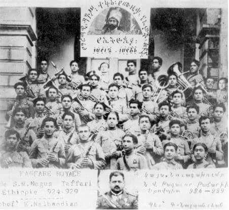 Further south, Ethiopia has a historic Armenian presence. In 1924, Emperor Haile Selassie adopted 40 orphans of the Armenian Genocide from Jerusalem the “Arba Lijoch” who came to form the first national orchestra of Ethiopia along with their teacher Kevork Nalbandian.
