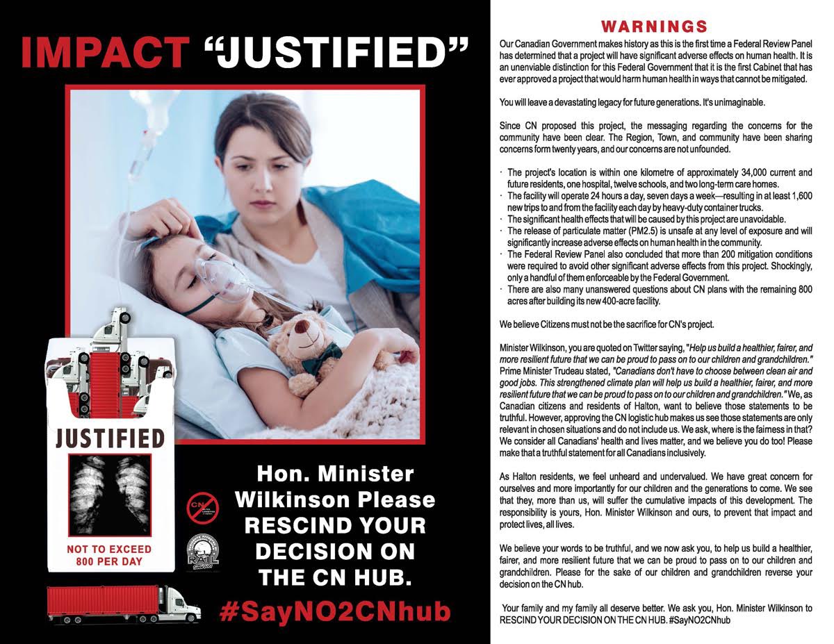 MiltonRAIL's tweet photo. @cg86940966 @JonathanWNV NOT JUSTIFIED!!! Write Hon. Minister Wilkinson to express concern with the recent decision on CN Hub. https://t.co/KHdHQuo0xg. #SayNO2CNhub #MiltonRAIL #MiltonSaysNO https://t.co/6OryaYKgAO