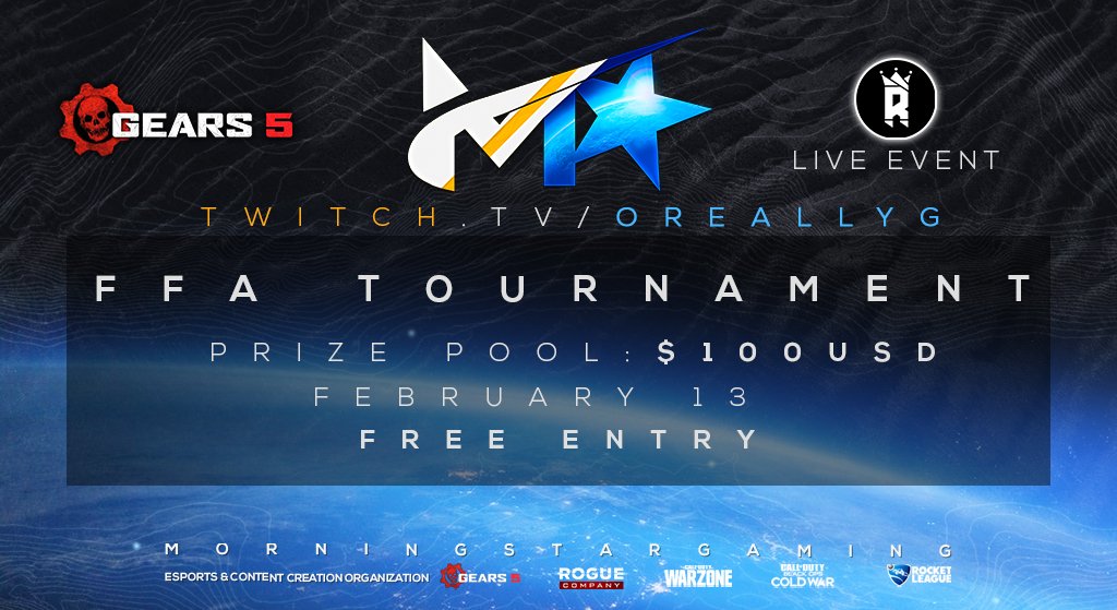 Zeft4K's tweet image. Hello everyone. I will be hosting a $100 FFA tournament soon! First 32 entries qualify to compete.

To enter, join the discord server:
discord.gg/4uMrZEk

This is required for communication purposes. More details will be released in the discord server. 

@m_stargaming