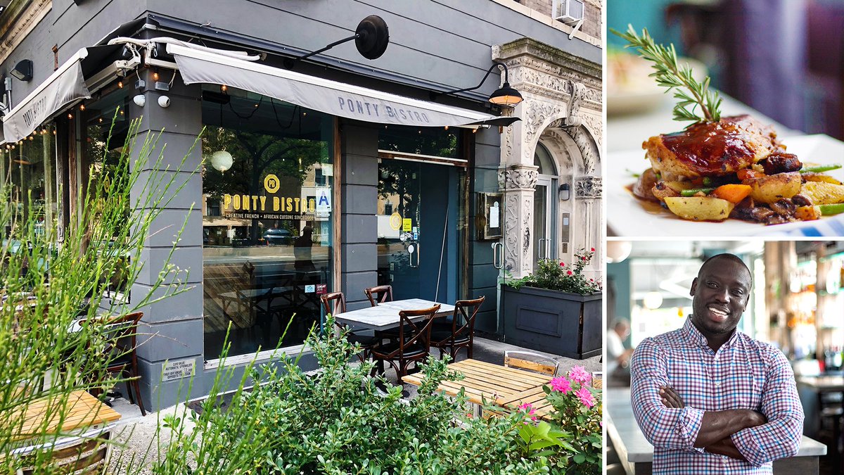 ChaseforBiz's tweet photo. Satisfy your taste buds at @PontyBistro. This #ChaseSmallBiz serves up African &amp; French cuisine with Mediterranean influences. Coming from Senegal, Chef Cisse and his cousin, Cheikh, made their restaurant dreams a reality with their Harlem hot spot. https://t.co/EY1eUujZRt