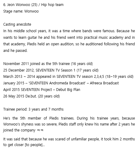 Wonwoo debut process“I always felt like I couldn't fit in that well since I was young. But in SVT, I didn't get any of that feeling.” – WonwooTo Wonwoo, Carats are?‘An existence that I can trust to have my back in a battlefield.’ @pledis_17  #SEVENTEEN  #세븐틴  #WONWOO  #원우