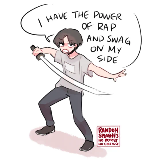 yoongi's got the power of rap and swag on his side

#btsfanart #suga 