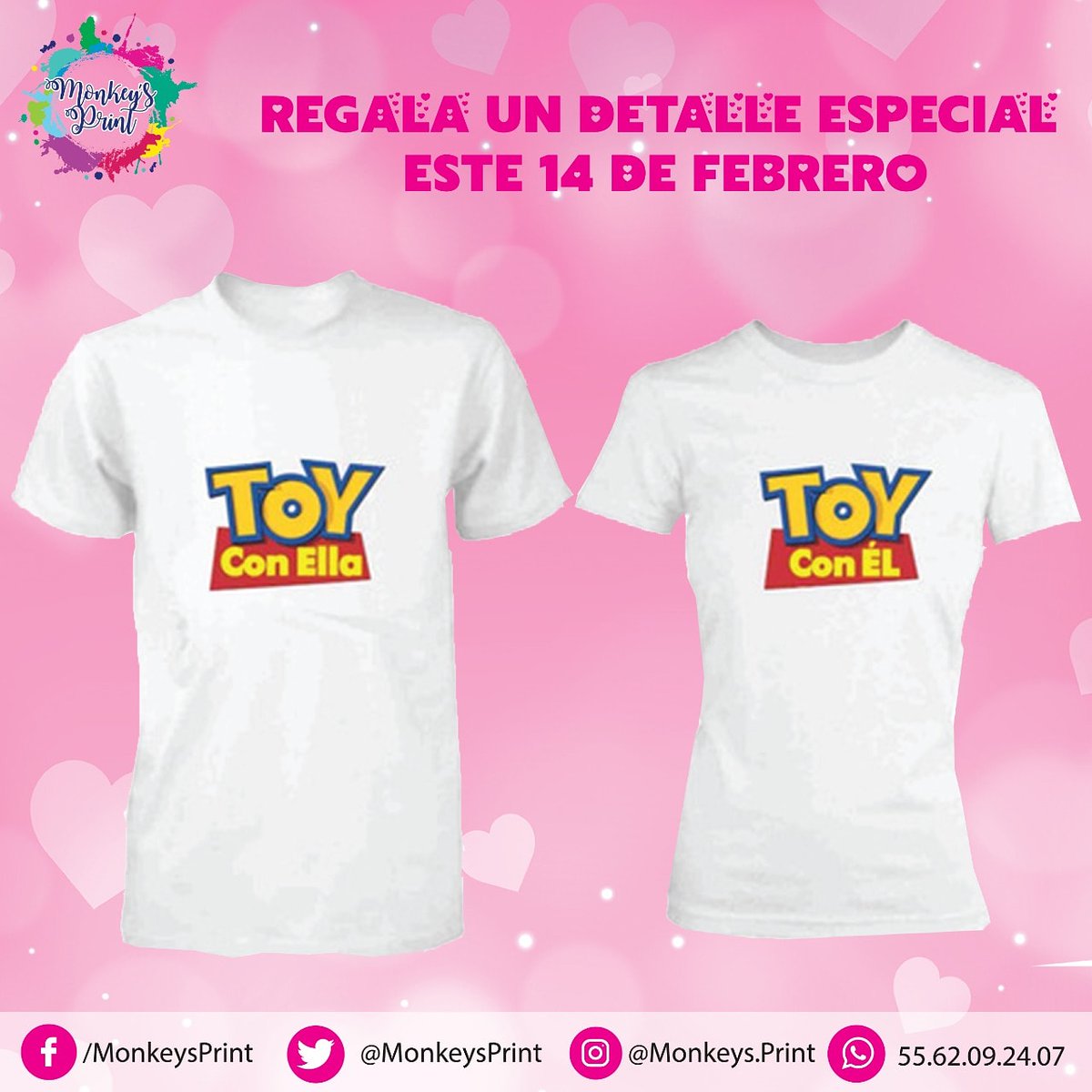 MonkeysPrint's tweet photo. ¡Este 14 de febrero tenemos playeras personalizadas para esa persona especial!
#consumelocal #publicidad #impresiondigital #diseñografico #playeraspersonalizadas #playerasestampadas #Playeras #diadelosenamorados #diadelamorylaamistad #regalospersonalizados https://t.co/1vAcstNac5