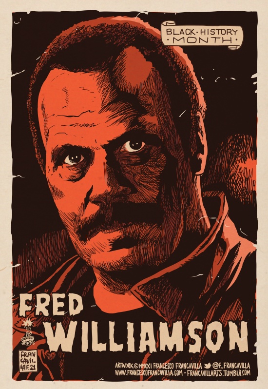 FRED WILLIAMSON Also known as The Hammer, Fred started his career as a professional football player in the 60s & then went on a successful acting career, in movies & TV, from crime flicks to horror (like @Rodriguez's FROM DUSK TILL DAWN) #BlackHorrorMonth #BlackHistoryMonth #Day5