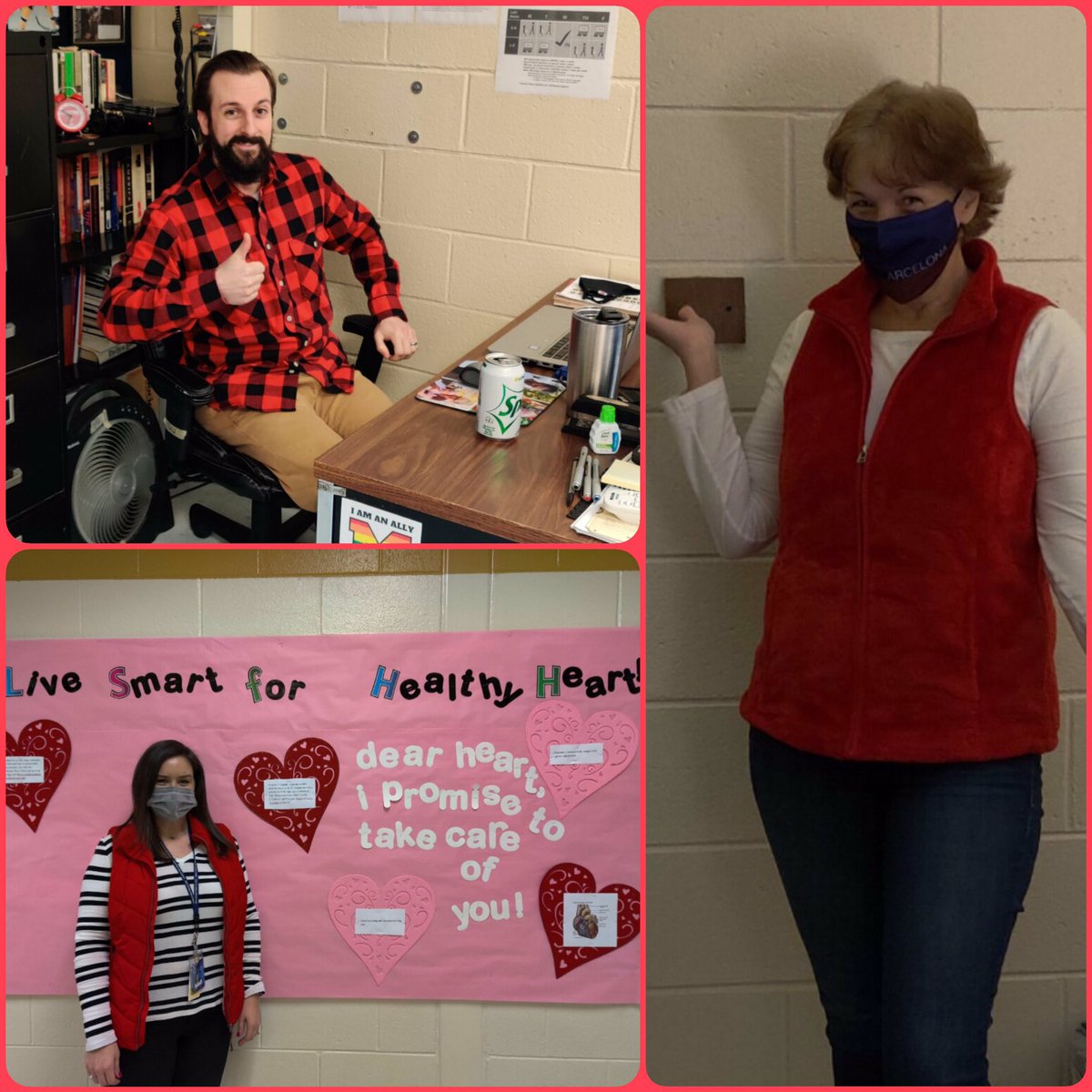 10Scollins's tweet photo. Go ❤️ for Heart Month @GoMidlo ☑️👀 staff showing up and supporting the cause @AmericanHeartVA to get more information #wegored #OurHearts @MidloHSLibrary always supports our cause with video, pictures &amp; flyers...u rock! @CoachAsh12 @MidloBall Coach Giddings stay fresh 👟 https://t.co/MN8y97psSv