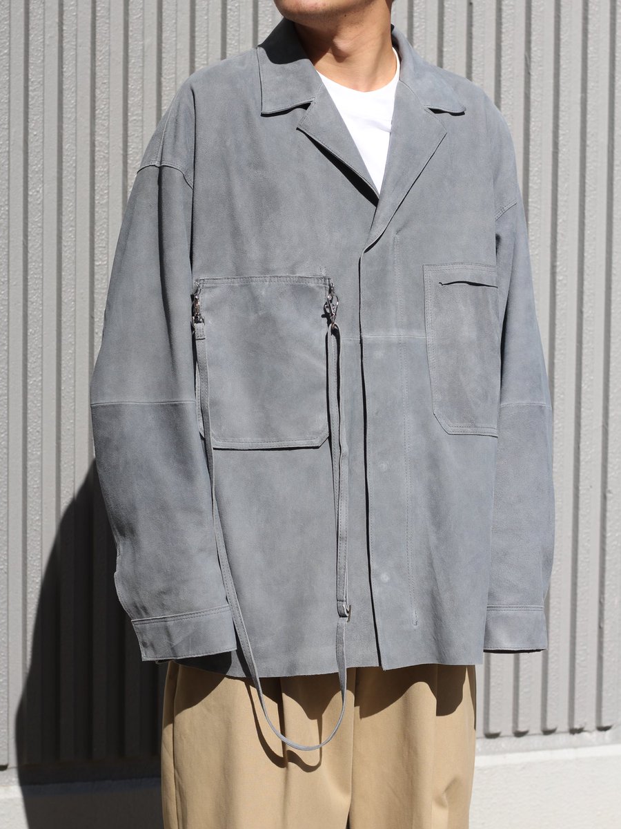 カラーブラウン【yoke】suede cutoff shirt jacket(本田翼さん着用