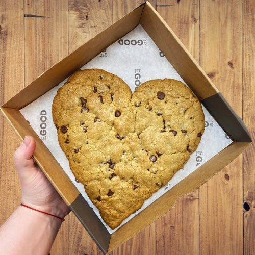 Valentines Day is coming up! This year we made a special Goodly 🍪
Introducing the Mega Chocolate Chip Cookie Heart! 
Available for pre-order until Feb 11th &amp; pickup In #SaltLakeCity! 
Learn how to get yours here: bit.ly/3cFV2pc

#itscookietime #goodlycookies #vday2021