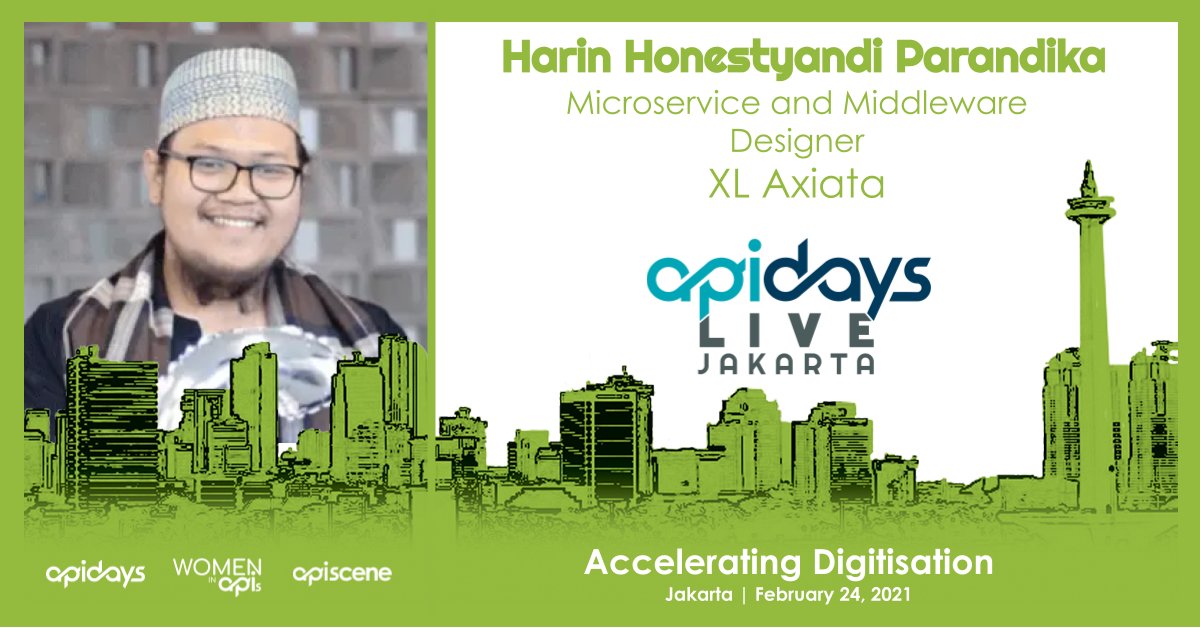 Join us at #apidays Jakarta on February 24 and hear from Harin Honestyandi Parandika, Microservice and Middleware Designer at XL Axiata.
Registration is FREE. Get your tickets here > > bit.ly/3om4Fvg