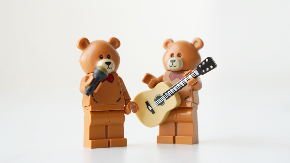 Lego minifigures teddy bear sale