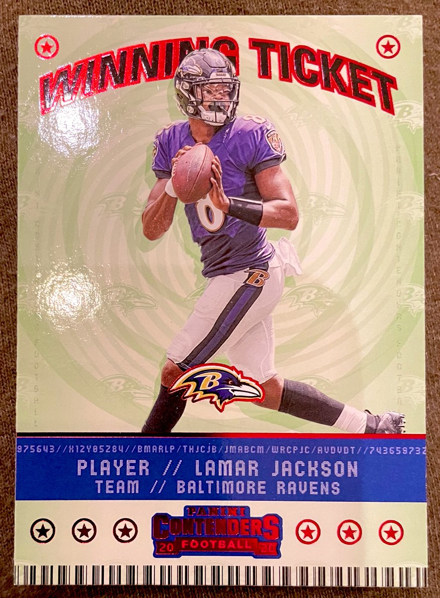 howellman01's tweet photo. 2020 Contenders Football Ruby Red Winning Ticket #WT4 Ravens
Lamar Jackson
$4.00 🔥🔥🔥
@HobbyConnector https://t.co/ToIx0x2ns2