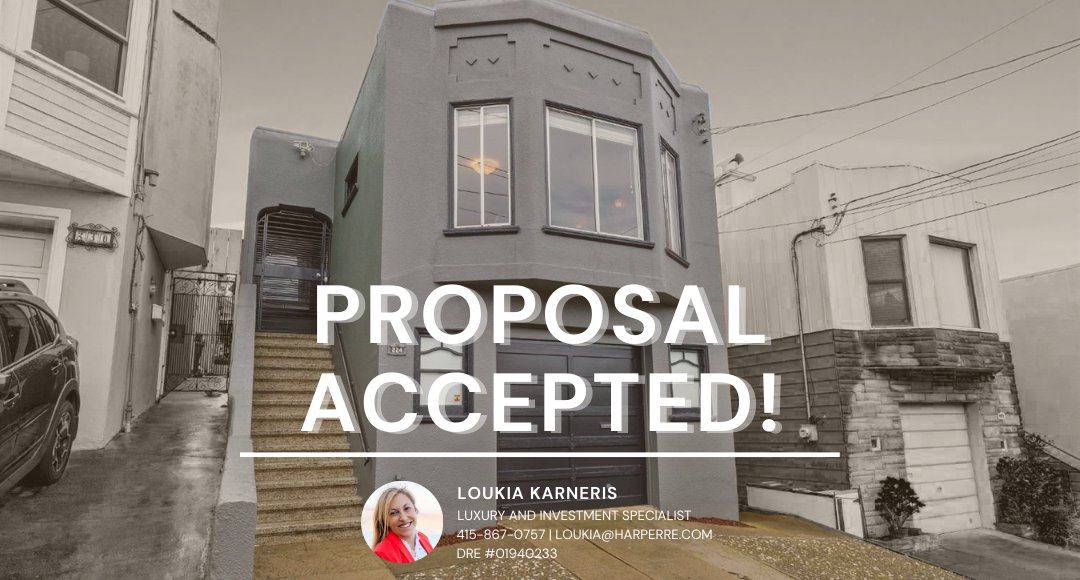 LoukiaKarneris's tweet image. This Marina style two-bedroom, one-bath home in Crocker-Amazon just went UNDER CONTRACT with one of our lovely clients! Truly grateful! 🌼

#LoveTheWayYouLive #ProposalAccepted