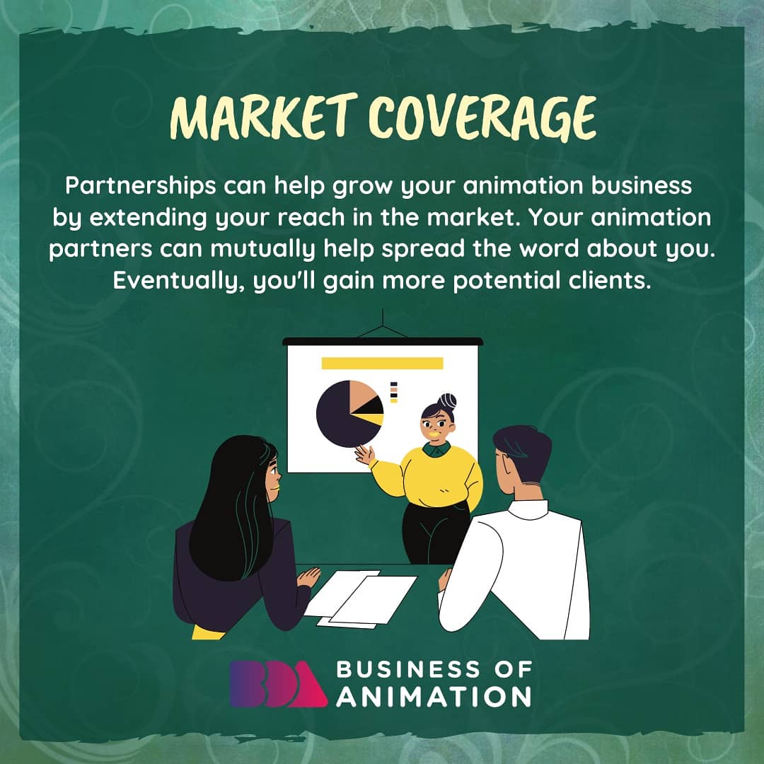 animationbiz's tweet image. Here are 5 benefits animators can get from partnerships:

1. Extended market coverage
2. Access to resources
3. Improve animation expertise

#AnimationPartner #MotionPartners #AnimatorJointVentures #AnimationCollab #AnimationCollaboration #AnimationBusiness

1/2