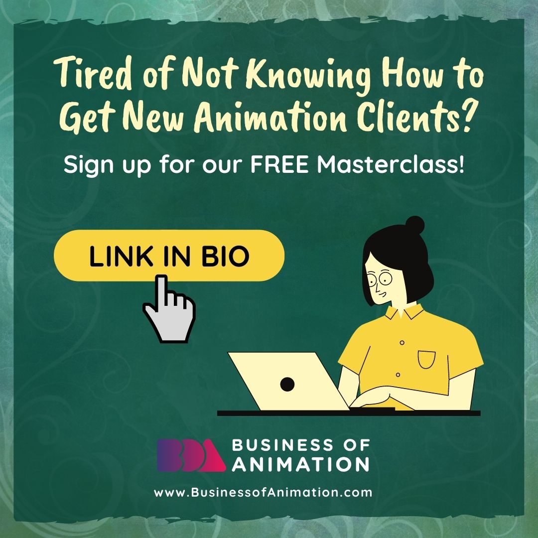 animationbiz's tweet image. 4. Work-life balance
5. Moral support

Tired of not knowing how to get new animation clients? Sign up for our FREE Masterclass! Link in bio.

#AnimationPartner #MotionPartners #AnimatorJointVentures #AnimationCollab #AnimationCollaboration #AnimationBusiness

2/2